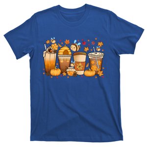 Autumn Fall Horror Latte Fall Coffee Cups Ghost Halloween Meaningful Gift T-Shirt