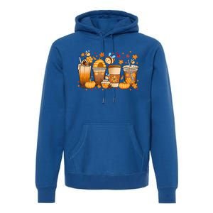 Autumn Fall Horror Latte Fall Coffee Cups Ghost Halloween Meaningful Gift Premium Hoodie