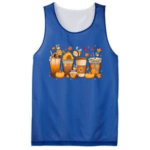 Autumn Fall Horror Latte Fall Coffee Cups Ghost Halloween Meaningful Gift Mesh Reversible Basketball Jersey Tank