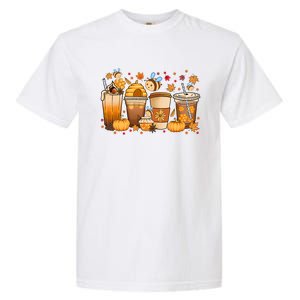 Autumn Fall Horror Latte Fall Coffee Cups Ghost Halloween Meaningful Gift Garment-Dyed Heavyweight T-Shirt