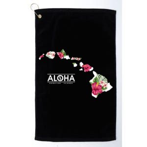 Aloha Floral Hawaiian Islands Gift Platinum Collection Golf Towel