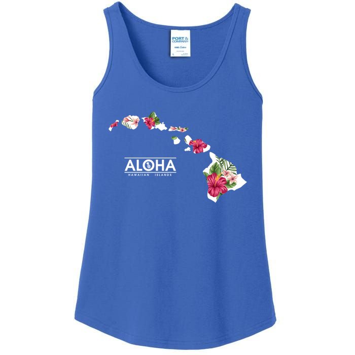 Aloha Floral Hawaiian Islands Gift Ladies Essential Tank