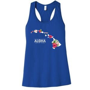 Aloha Floral Hawaiian Islands Gift Women's Racerback Tank