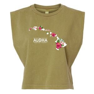 Aloha Floral Hawaiian Islands Gift Garment-Dyed Women's Muscle Tee