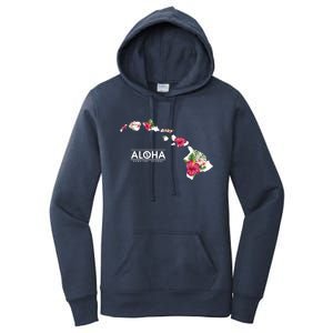 Aloha Floral Hawaiian Islands Gift Women's Pullover Hoodie