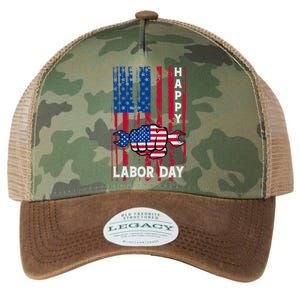 American Flag Happy Labor Day Meaningful Gift Legacy Tie Dye Trucker Hat