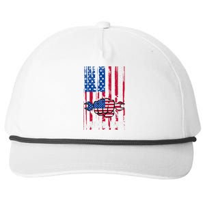 American Flag Happy Labor Day Meaningful Gift Snapback Five-Panel Rope Hat