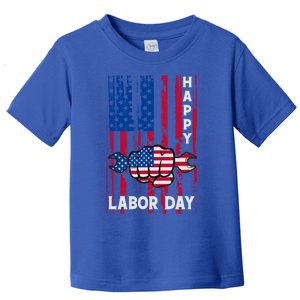 American Flag Happy Labor Day Meaningful Gift Toddler T-Shirt