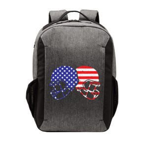 American Football Helmet 4th Of July Patriotic American Flag Vector Backpack