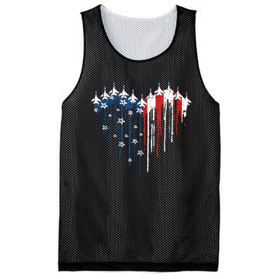 Airplane Flag Heart America 4th Of July Mesh Reversible Basketball Jersey Tank