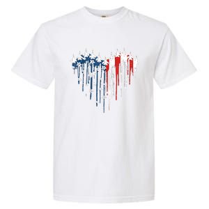 Airplane Flag Heart America 4th Of July Garment-Dyed Heavyweight T-Shirt