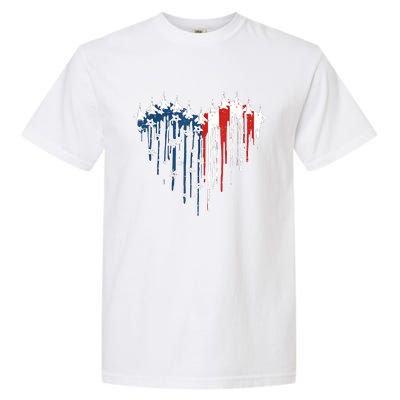 Airplane Flag Heart America 4th Of July Garment-Dyed Heavyweight T-Shirt