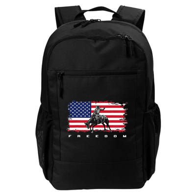 American Flag Horse Riding Rodeo Backpack