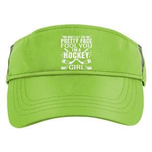 Awesome Field Hockey Player Silhouette Outfit Adult Drive Performance Visor