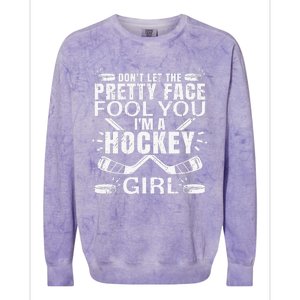 Awesome Field Hockey Player Silhouette Outfit Colorblast Crewneck Sweatshirt