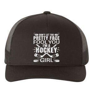 Awesome Field Hockey Player Silhouette Outfit Yupoong Adult 5-Panel Trucker Hat