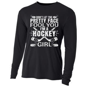 Awesome Field Hockey Player Silhouette Outfit Cooling Performance Long Sleeve Crew