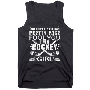 Awesome Field Hockey Player Silhouette Outfit Tank Top