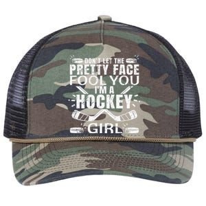 Awesome Field Hockey Player Silhouette Outfit Retro Rope Trucker Hat Cap