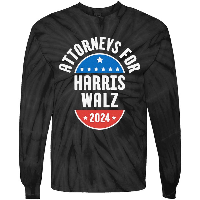 Attorneys For Harris Walz 2024 Tie-Dye Long Sleeve Shirt