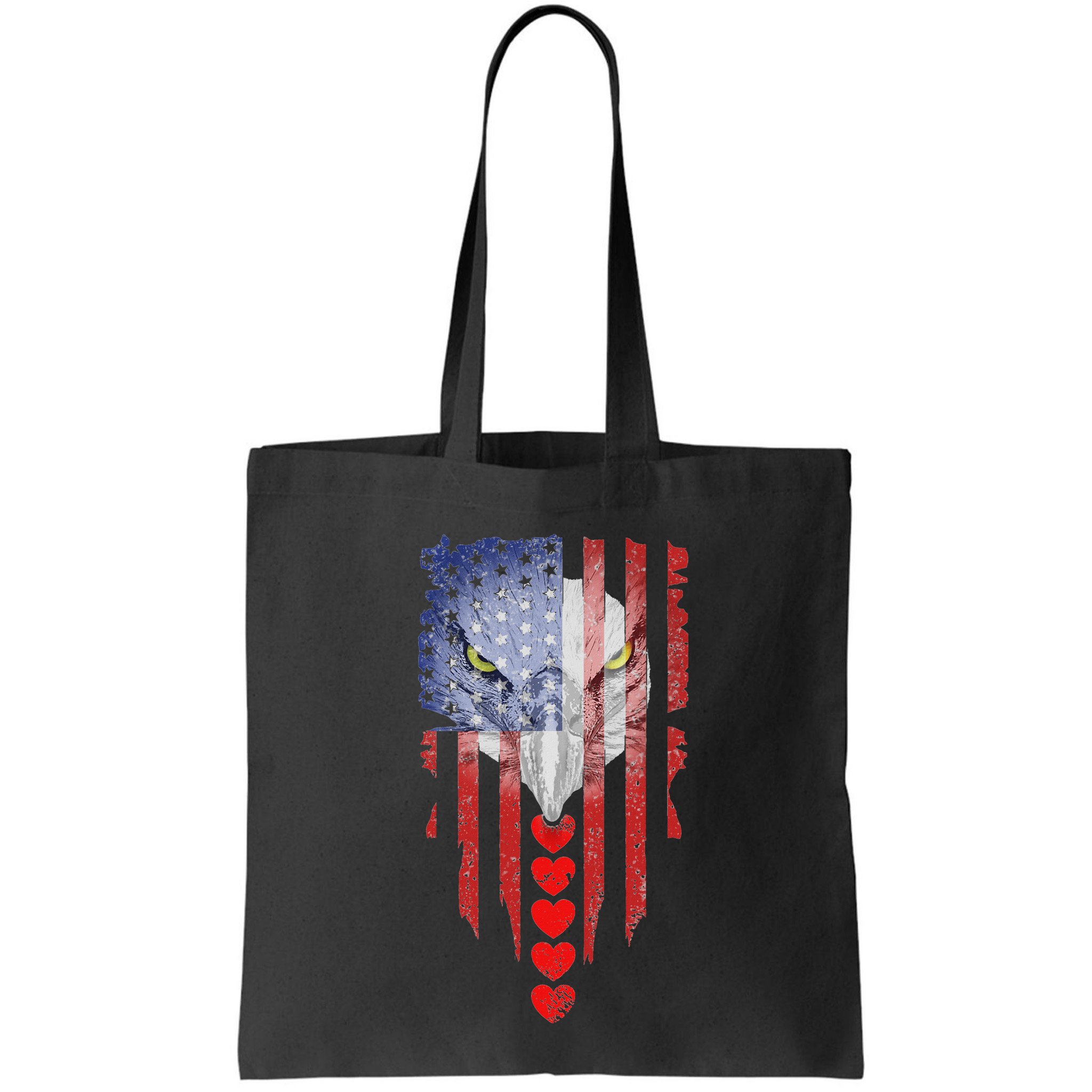 American Flag Hearts Bald Eagle Patriotic Vintage Usa Bag