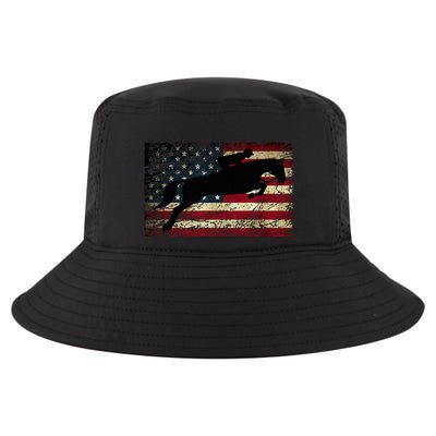 American Flag Horse Riding Show Jumping Cool Comfort Performance Bucket Hat