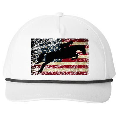 American Flag Horse Riding Show Jumping Snapback Five-Panel Rope Hat