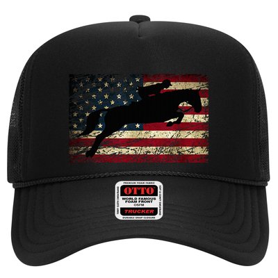American Flag Horse Riding Show Jumping Trucker Hat