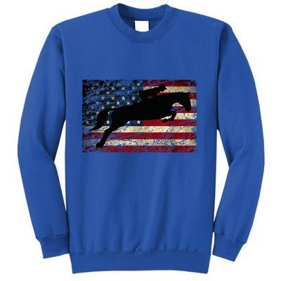American Flag Horse Riding Show Jumping Sweatshirt