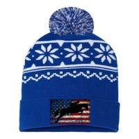 American Flag Horse Riding Show Jumping USA-Made Snowflake Beanie