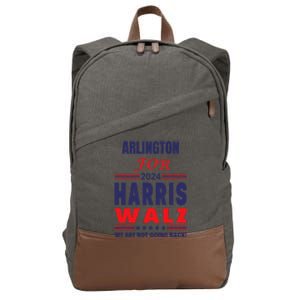 Arlington For Harris Walz We Are Not Going Back Cotton Canvas Backpack