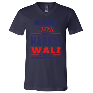 Arlington For Harris Walz We Are Not Going Back V-Neck T-Shirt