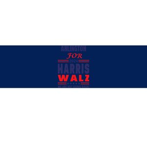 Arlington For Harris Walz We Are Not Going Back Bumper Sticker