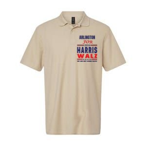 Arlington For Harris Walz We Are Not Going Back Softstyle Adult Sport Polo