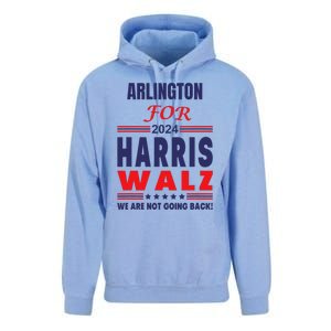 Arlington For Harris Walz We Are Not Going Back Unisex Surf Hoodie