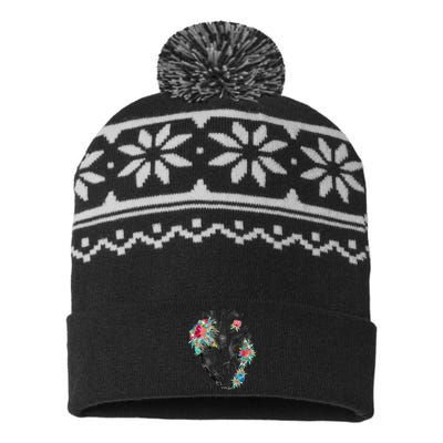 Anatomical Flower Heart USA-Made Snowflake Beanie