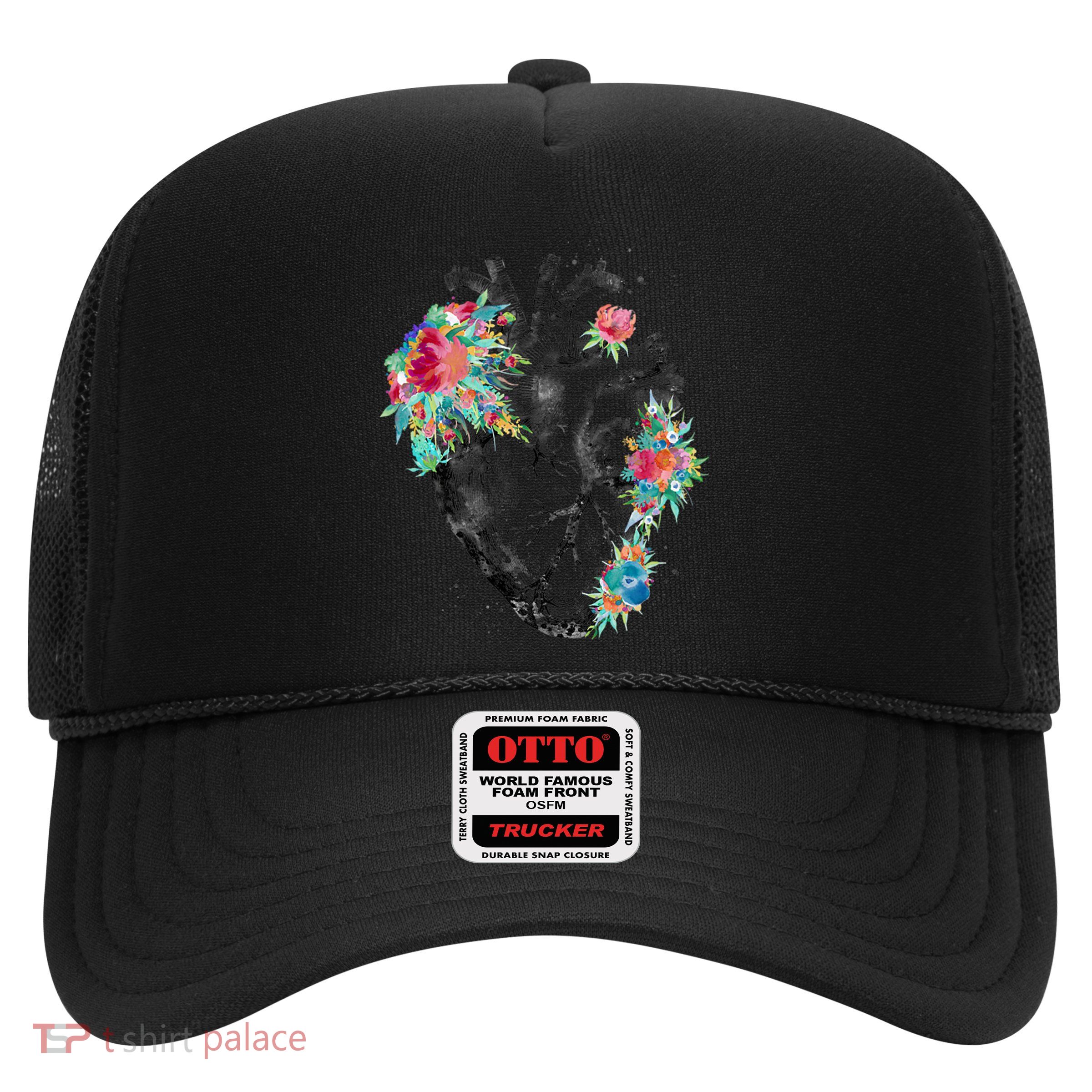 Anatomical Flower Heart Trucker Hat