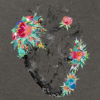 Anatomical Flower Heart Cotton Canvas Backpack