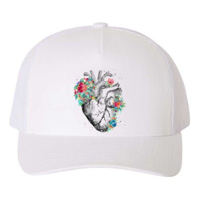 Anatomical Flower Heart Yupoong Adult 5-Panel Trucker Hat