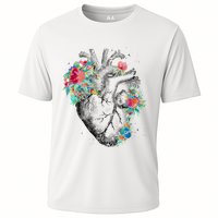 Anatomical Flower Heart Cooling Performance Crew T-Shirt