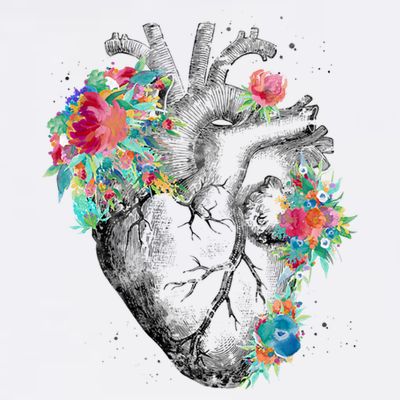 Anatomical Flower Heart T-Shirt