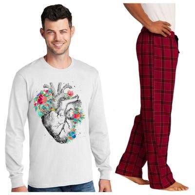 Anatomical Flower Heart Long Sleeve Pajama Set