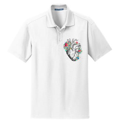 Anatomical Flower Heart Dry Zone Grid Polo