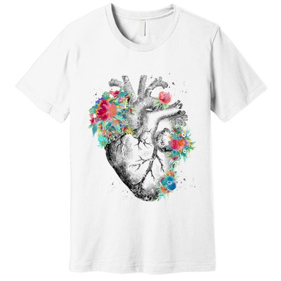 Anatomical Flower Heart Premium T-Shirt