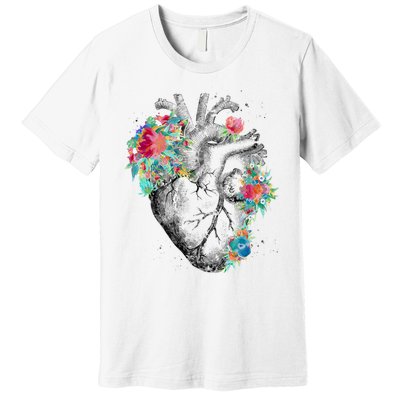 Anatomical Flower Heart Premium T-Shirt