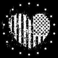 American Flag Heart 4th Of July Patriotic Love USA Cooling Performance Crew T-Shirt