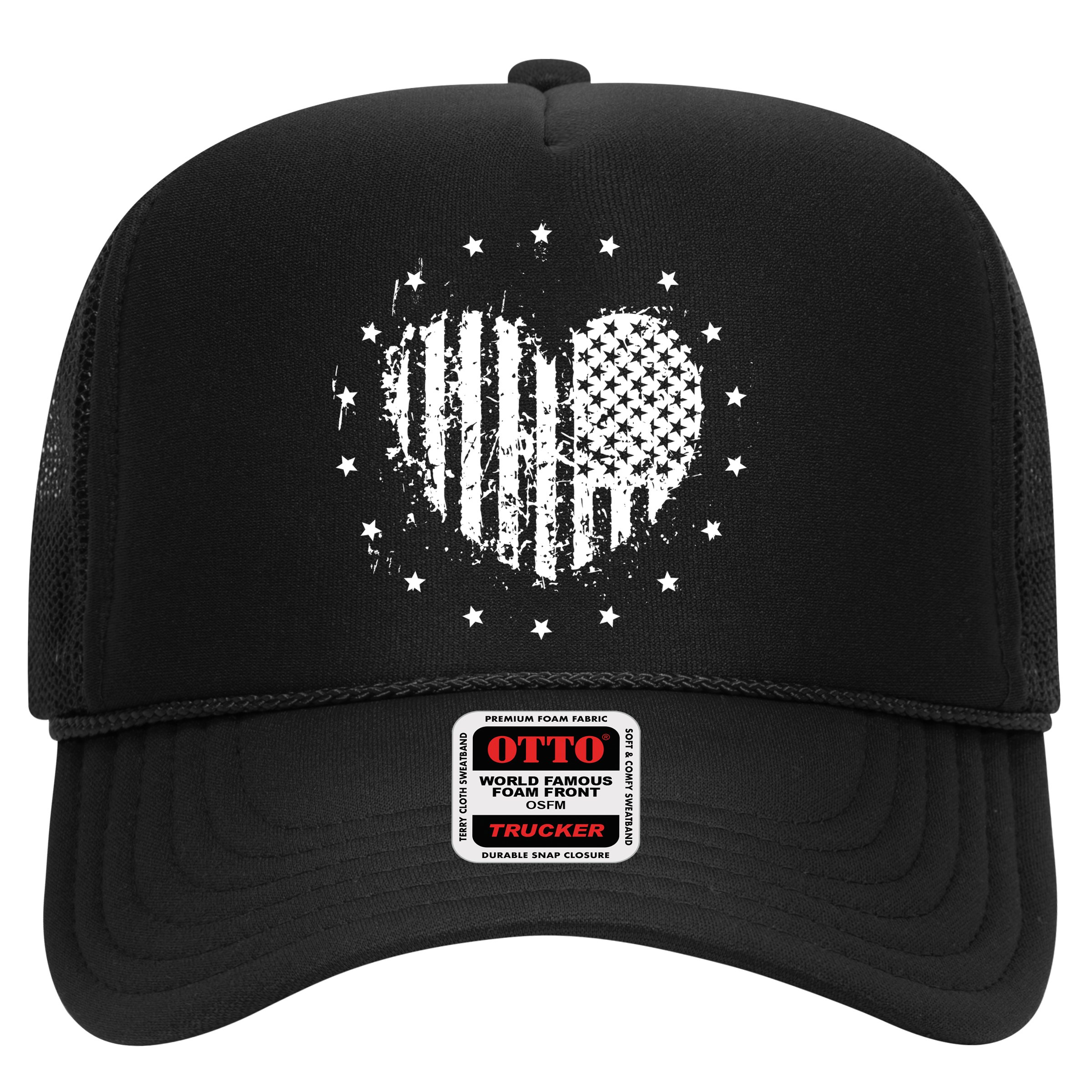 American Flag Heart 4th Of July Patriotic Love USA Hat
