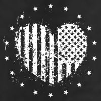 American Flag Heart 4th Of July Patriotic Love USA Hat