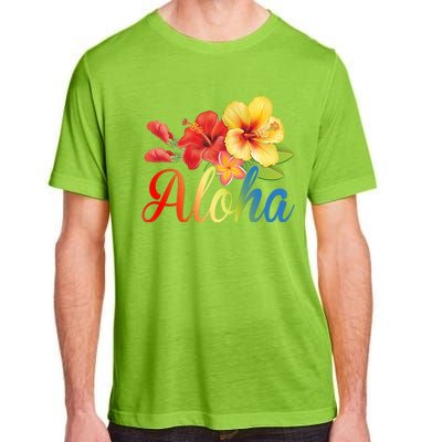 Aloha Floral Hawaiian Tropical Adult ChromaSoft Performance T-Shirt