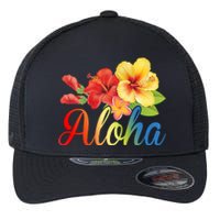 Aloha Floral Hawaiian Tropical Flexfit Unipanel Trucker Cap